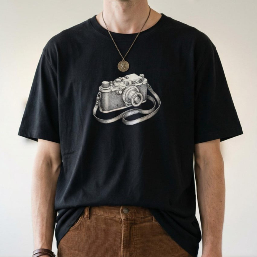 Photography Graphic Design - Camiseta Vintage de Câmera, Presente para