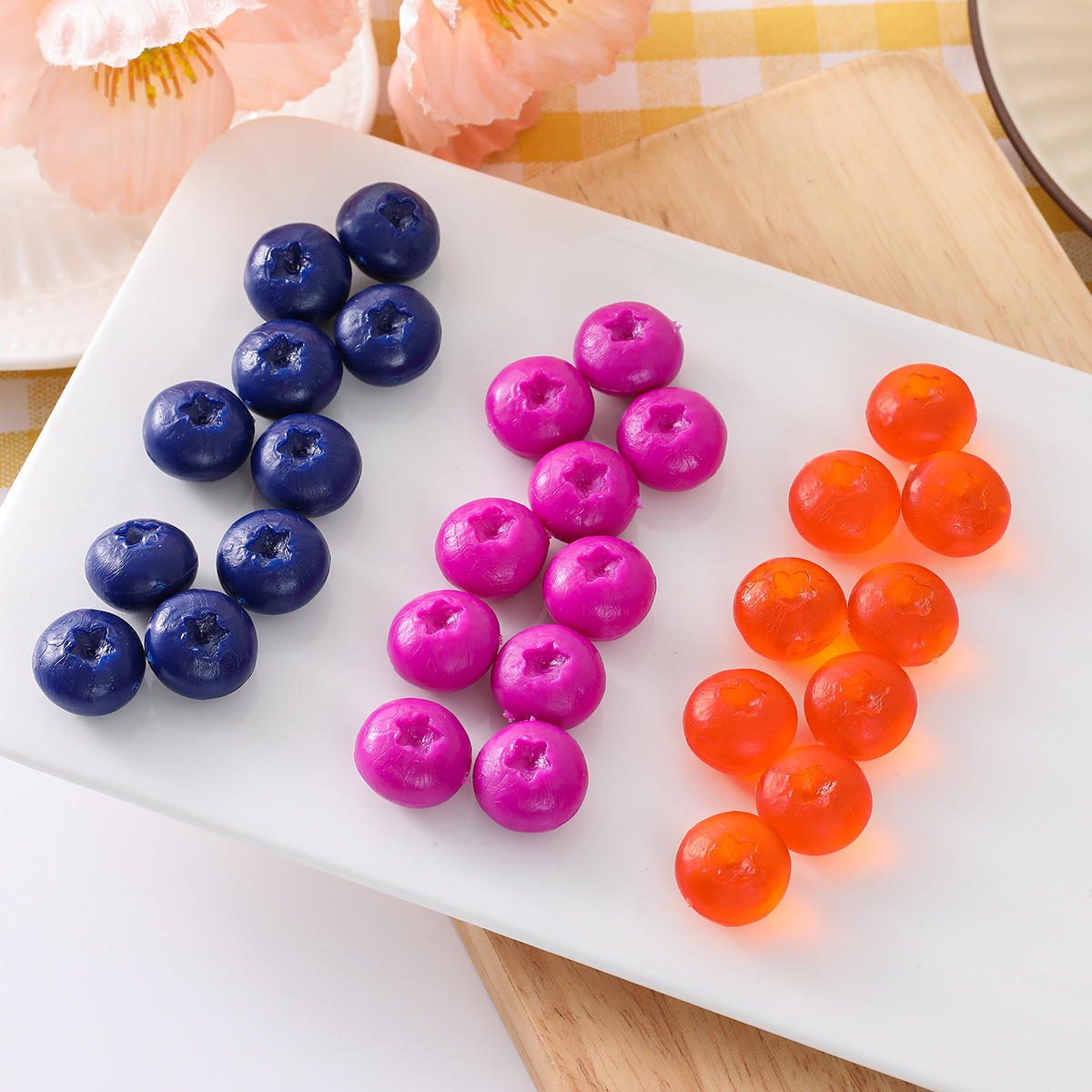 Photography Food - Silicone simulado mirtilos espuma vívida modelos