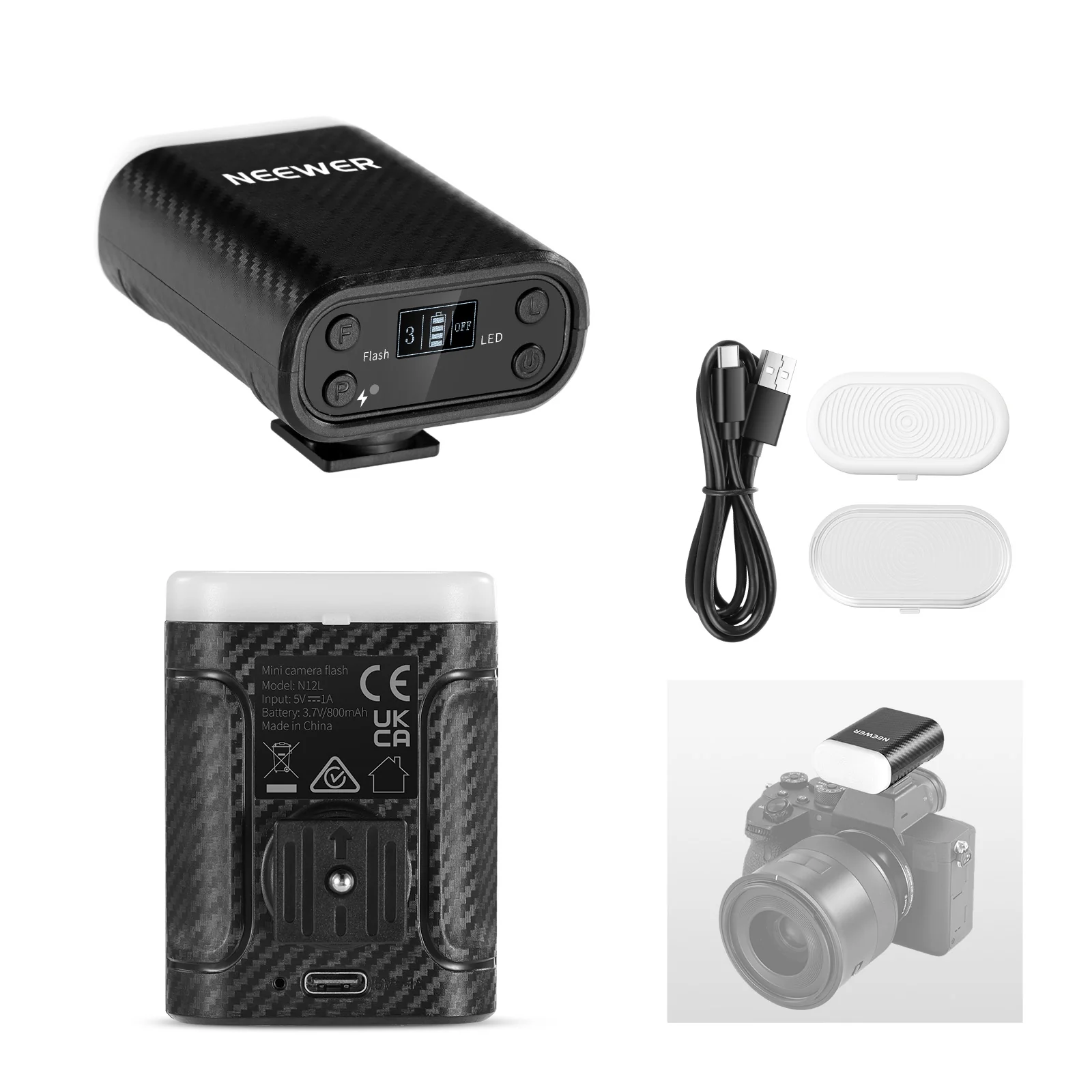 Speedlite Flash External - Flash Portátil Mini NEEWER N12L Speedlite