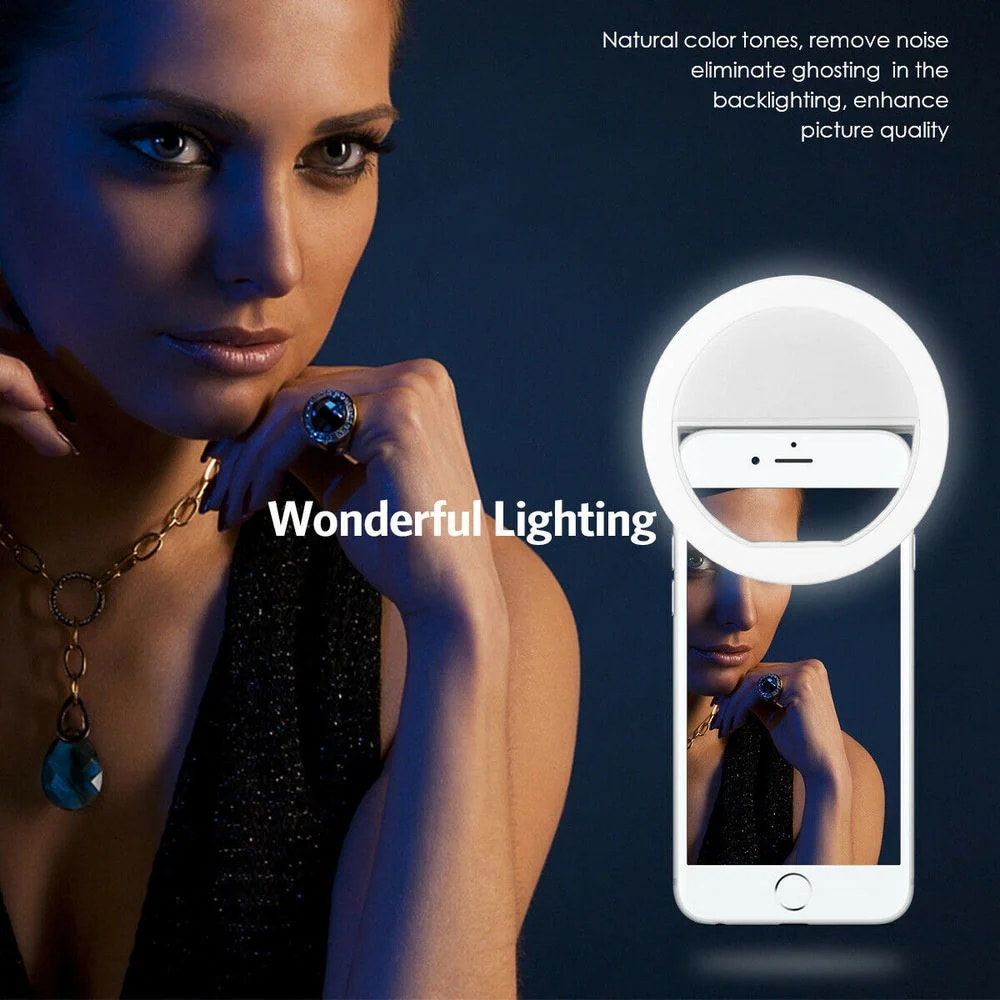 Luz de selfie LED com carregam - Photography Lighting avaliação e preço
