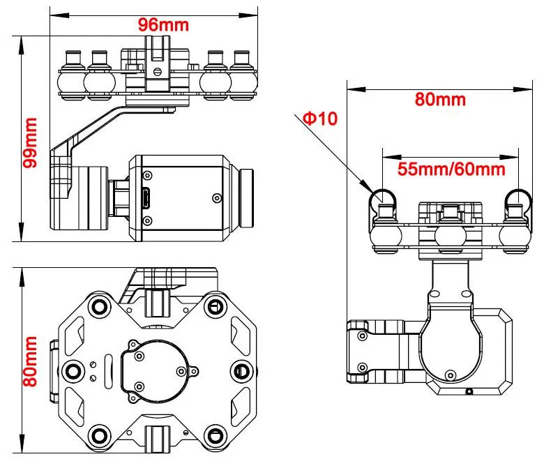 Gimbal Tarot TL3T20 de 3 Eixos - Photography Drone avaliação e preço